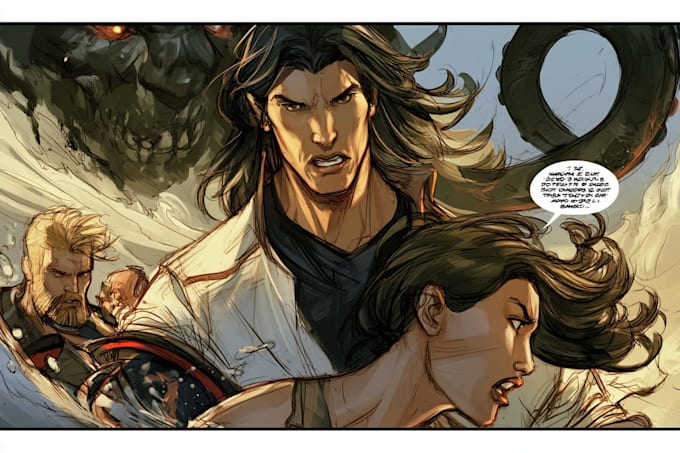 create comic characters and panel illustrations