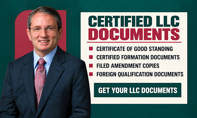 obtain certified llc documents for banking or foreign registration