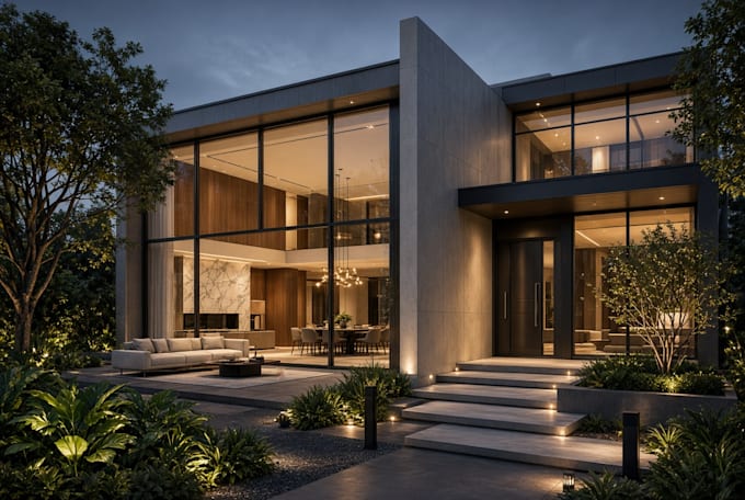 create photorealistic 3d architectural rendering and visualization