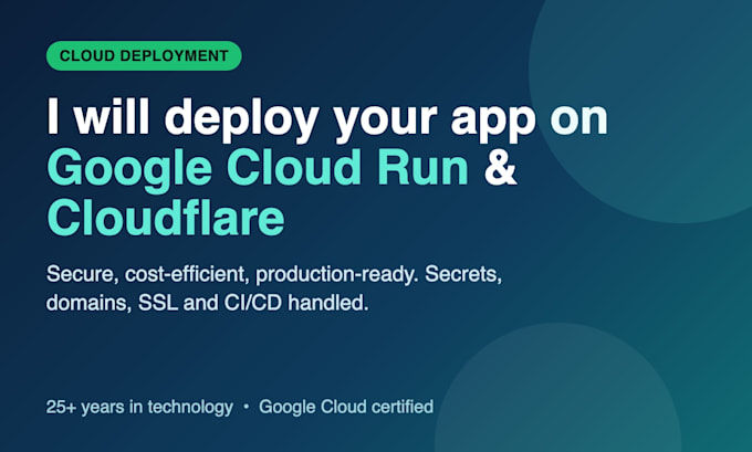 deploy your app on google cloud run and cloudflare