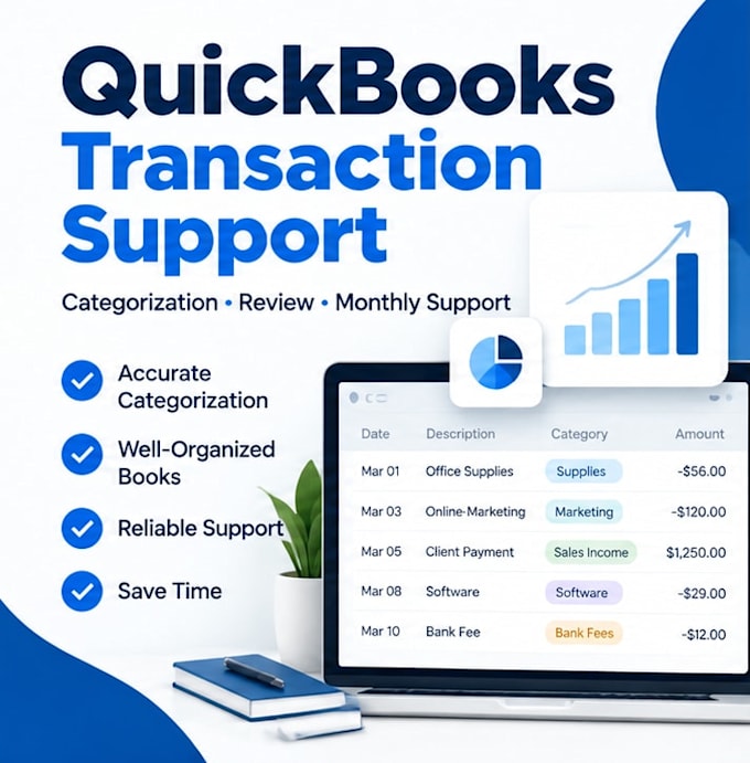 categorize and organize your quickbooks online transactions monthly