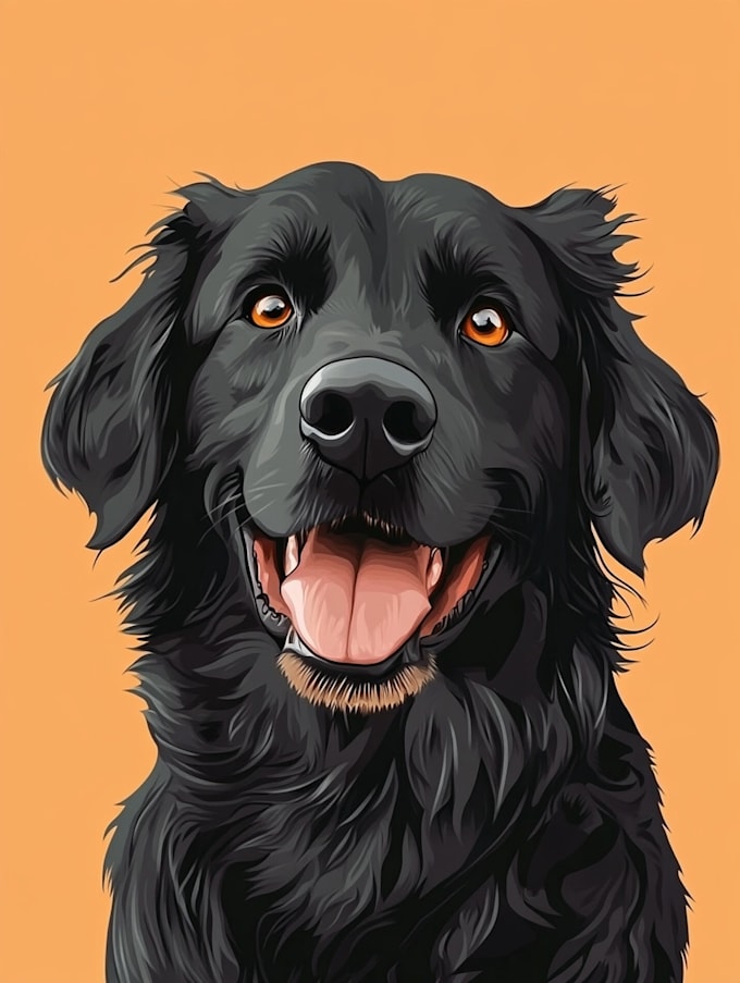 design a custom  pet portrait illustration