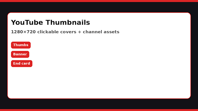 design youtube thumbnails and matching channel assets