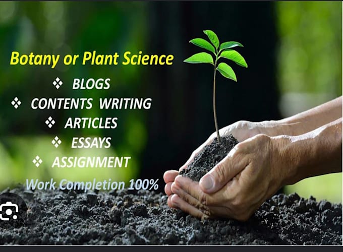 write botany biology and plant science articles