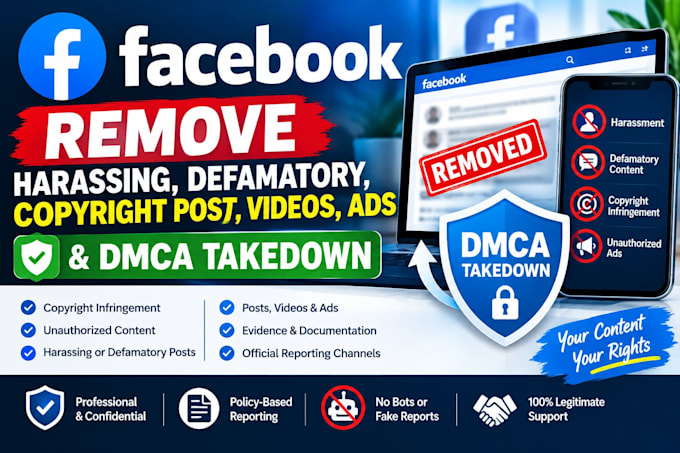 remove infringing content under dmca facebook tiktok