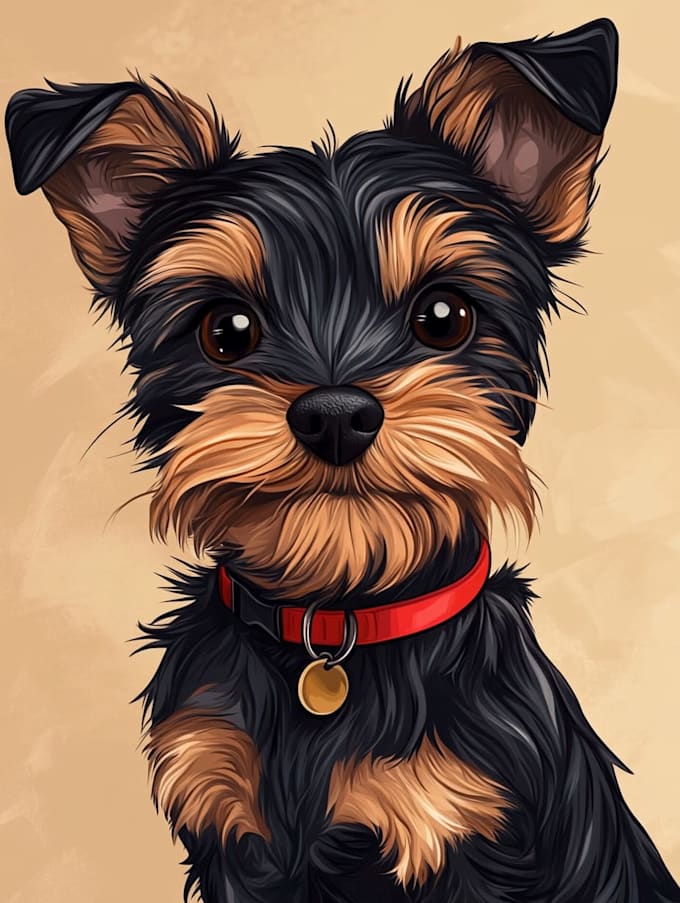 create disney pet portrait illustration
