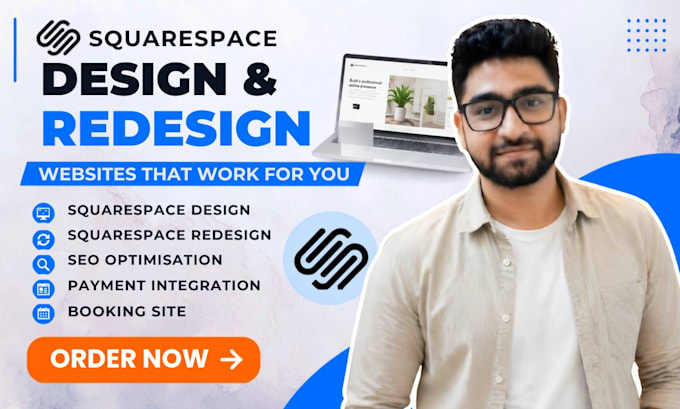 design or redesign custom squarespace website design and website development