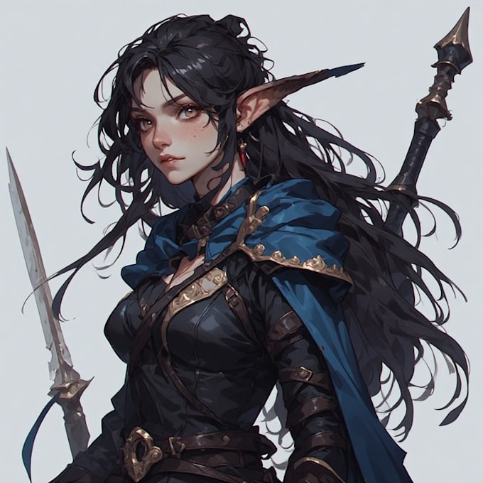 do a unique dnd horror character art , dnd fantasy charecter