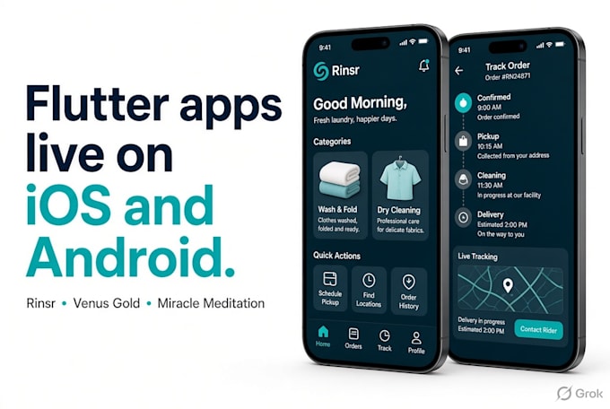 develop a flutter app for ios and android with firebase