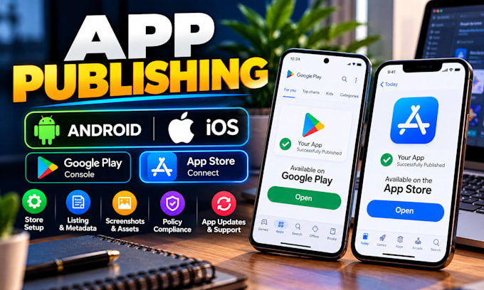 publish android and ios app on google play store and app store
