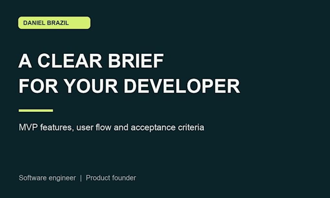 write a focused mvp requirements brief for developer quotes