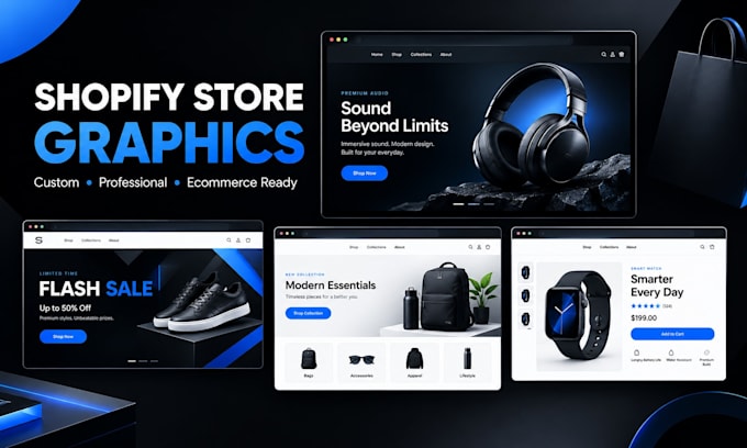 create professional shopify banners and ecommerce graphics