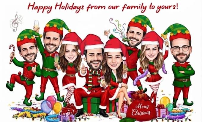 create custom christmas illustrations story book personalized gift artwork