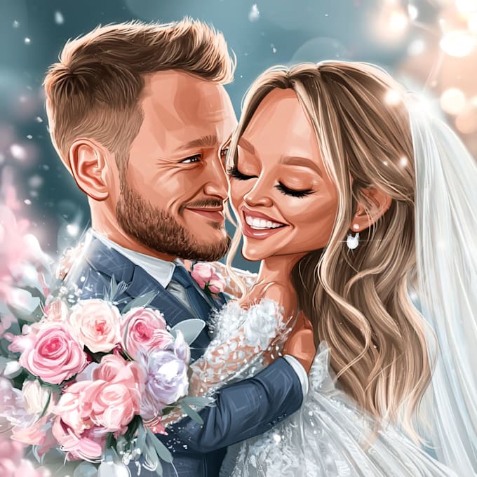 draw couple caricature and portrait for you