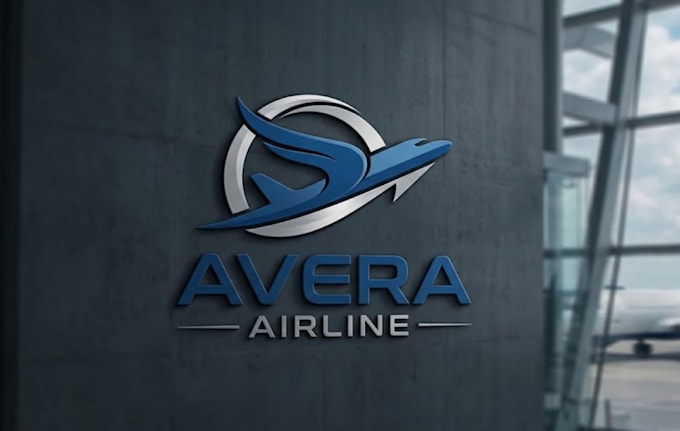 create modern aviation brand plane logo