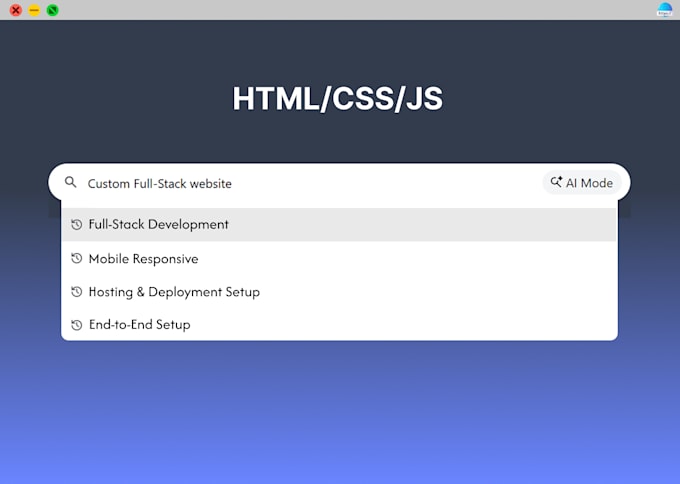 develope a fullstack website up to your standards