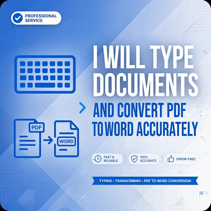 type documents and convert pdf to word accurately