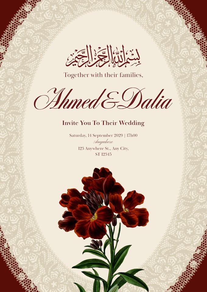 design aesthetic wedding invitation