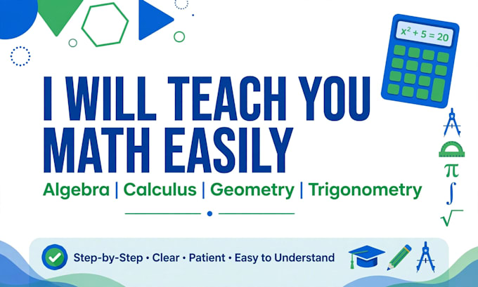 be your expert math tutor for algebra, geometry, calculus