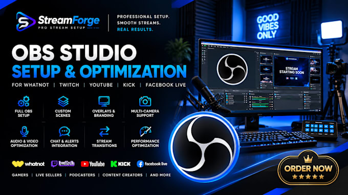 professionally setup obs studio for whatnot twitch youtube