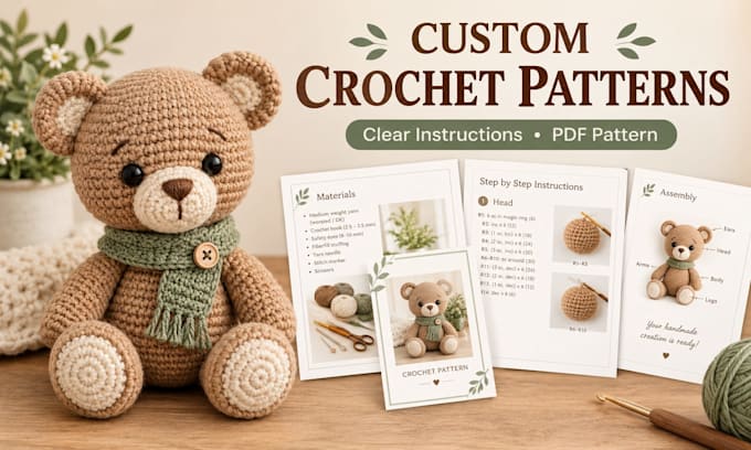 write custom crochet patterns for etsy shops