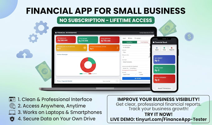 provide a ready to use finance tracker web app no monthly fee