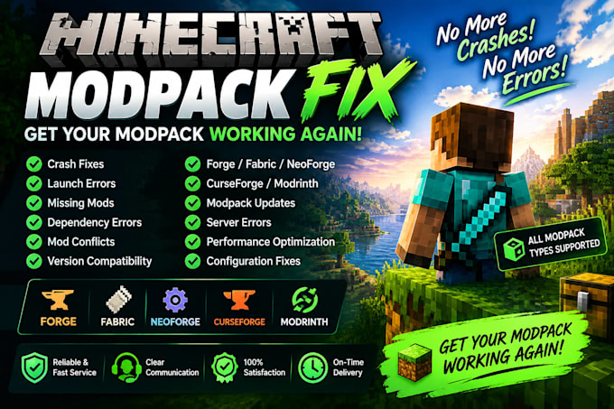 minecraft modpack fixes missing mods dependency errors version compatibility