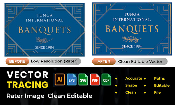 do professional vector tracing and print ready file preparation