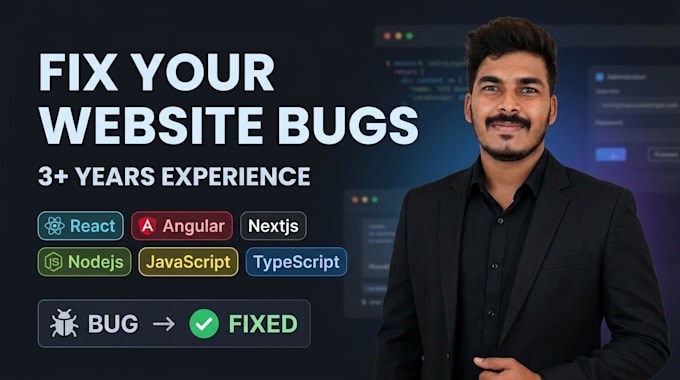 fix bugs in react, angular, nextjs or nodejs applications