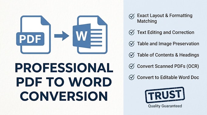 do PDF to word or word to PDF file conversion accurately