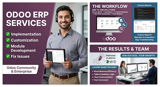 do odoo erp  implementation, customization, and fix odoo