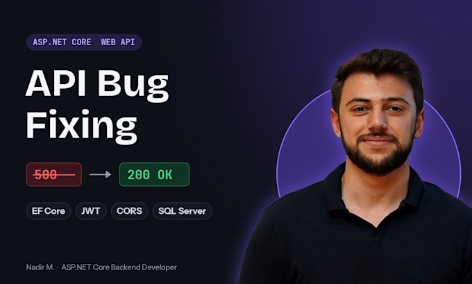 fix bugs in asp dot net core, c sharp web API and sql server