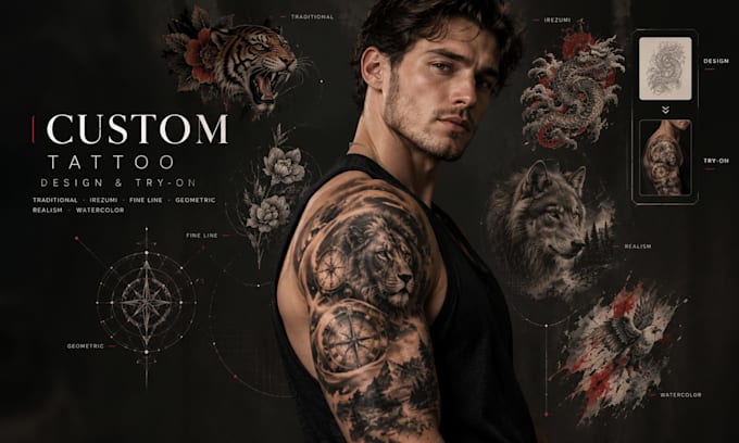 create a realistic virtual tattoo mockup on your body before you get inked
