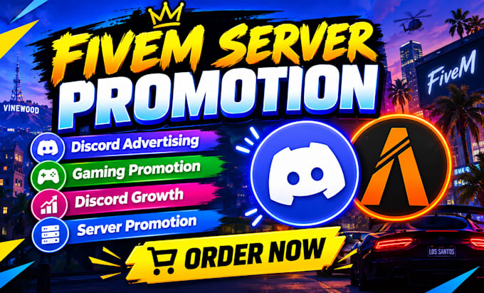 fivem server promotion, fivem promotion, fivem server, discord growth advertise