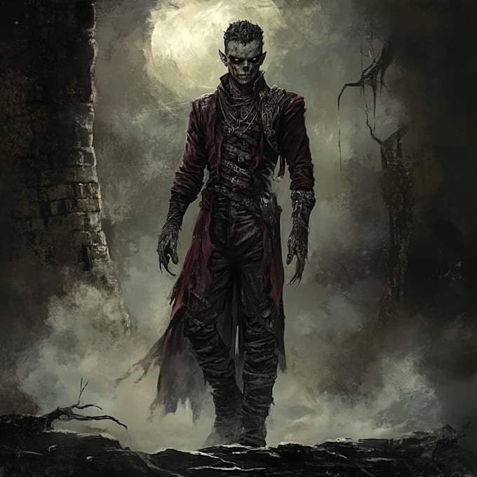 draw horror character illustration