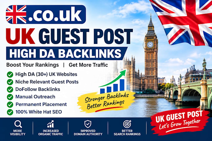 provide UK guest post backlinks from co uk websites