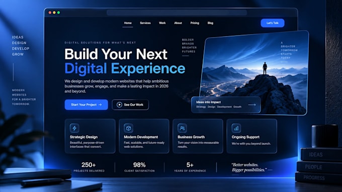 design and develop a custom website with UI UX