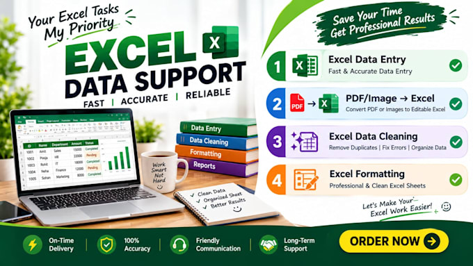 do excel data entry, merge, PDF to excel and data cleaning