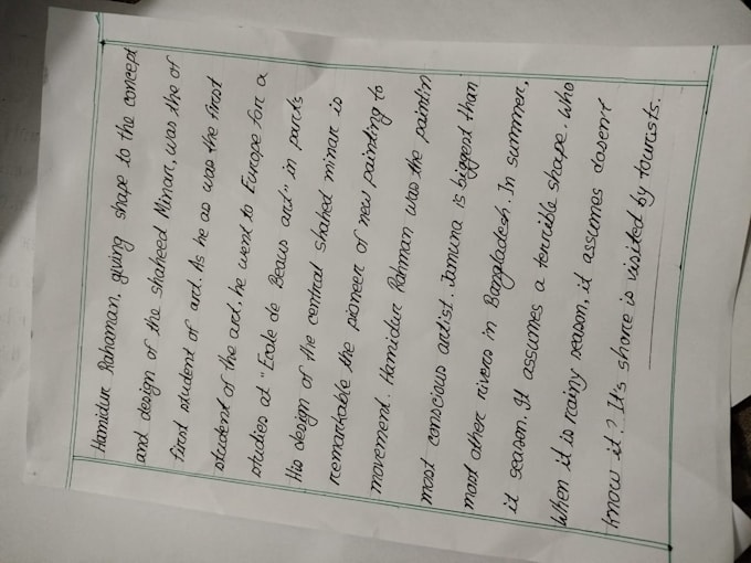 write anything in beautiful handwriting