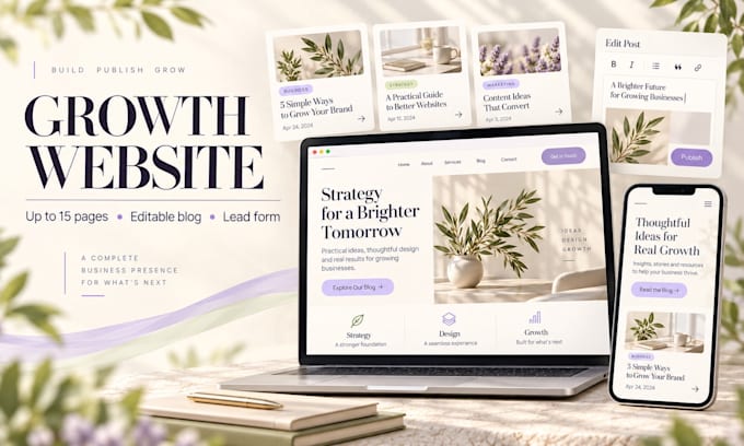 build a custom business website with a blog