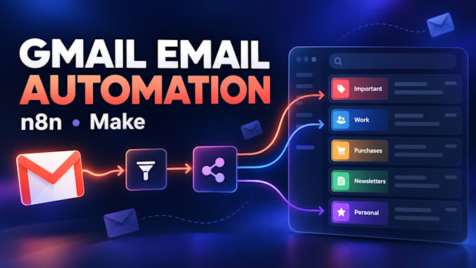 automate gmail email sorting with n8n or make