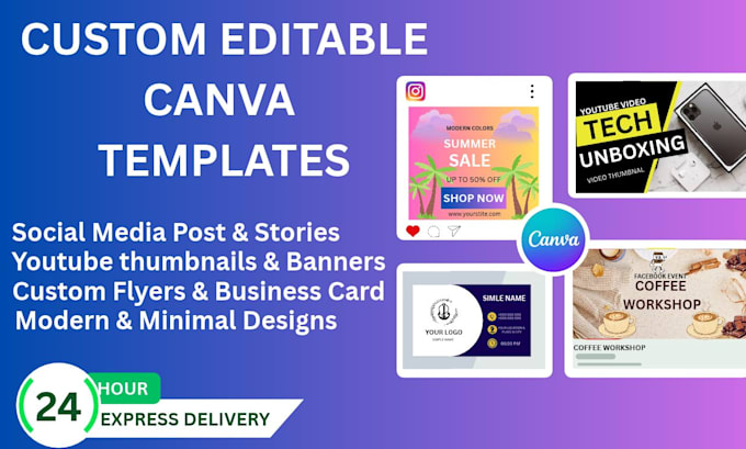 design eyecatching youtube thumbnails and social media posts