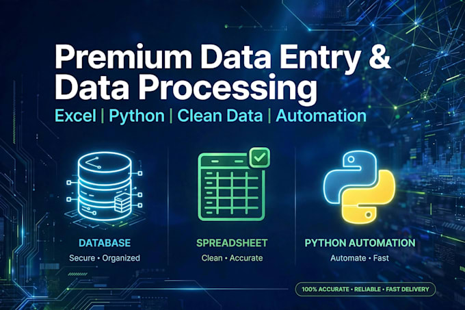 do python data cleaning, excel data entry, and automation