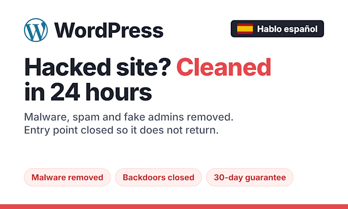 clean your hacked wordpress site and secure it