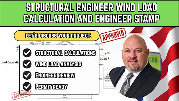 structural engineer wind load calculation and engineer stamp california michigan