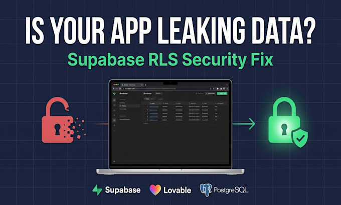 fix supabase rls security and bugs in your lovable bolt replit app