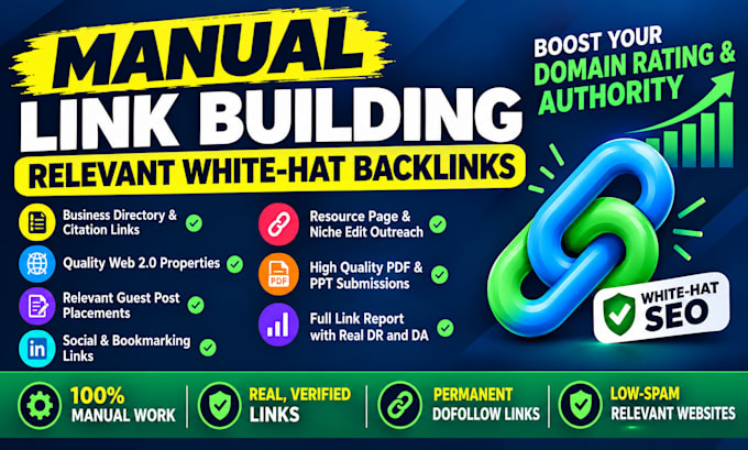 do manual link building with relevant white hat backlinks
