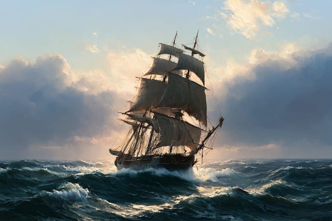 create ship oil painting for you