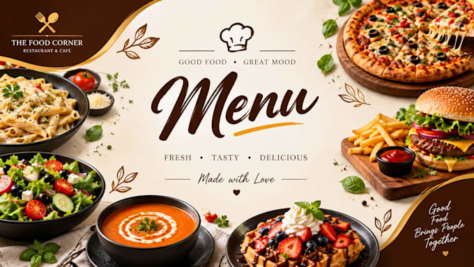 make restaurants menu and card design