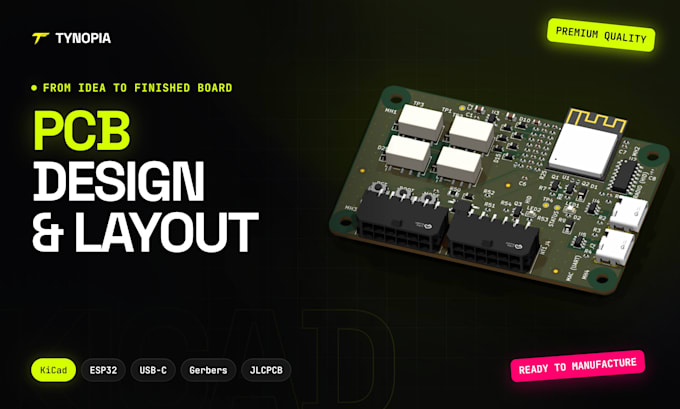 design your pcb in kicad, ready for jlcpcb manufacturing